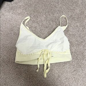 Free People Light Yellow Tank Top